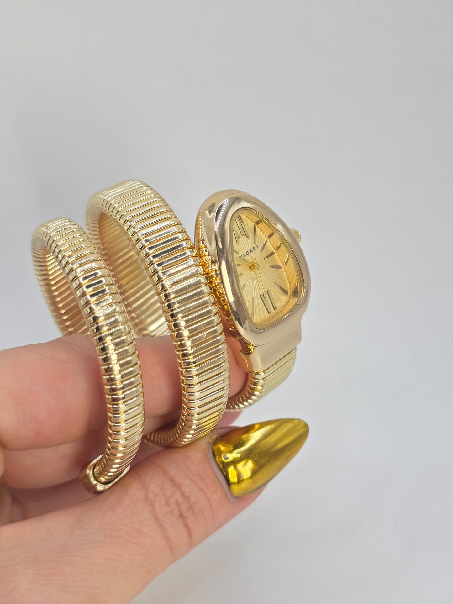 Brazalete con Reloj de Culebra en Acero