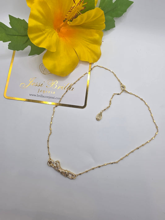Cadena cartier Pantera /Laminado de Oro Real 14k Alta Calidad 16inch con extensión a 18inch