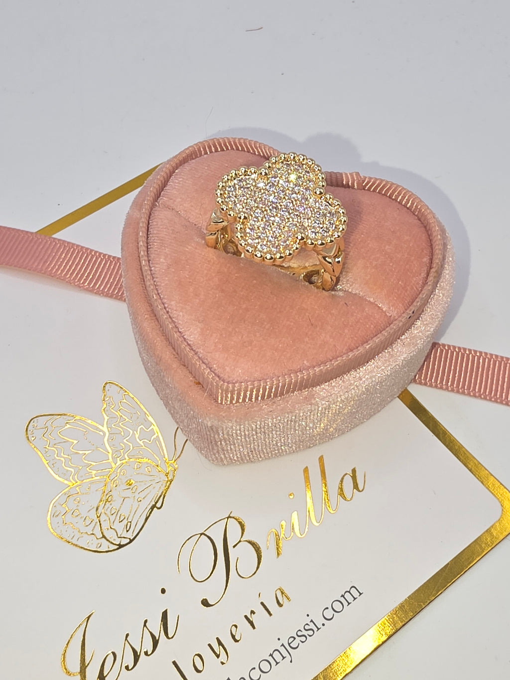 Anillo Trébol adiamamtado