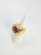 Red Crystal Ball Ring