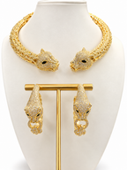 Gargantilla Silver y Gold  Pantera Inspirado en diseñador