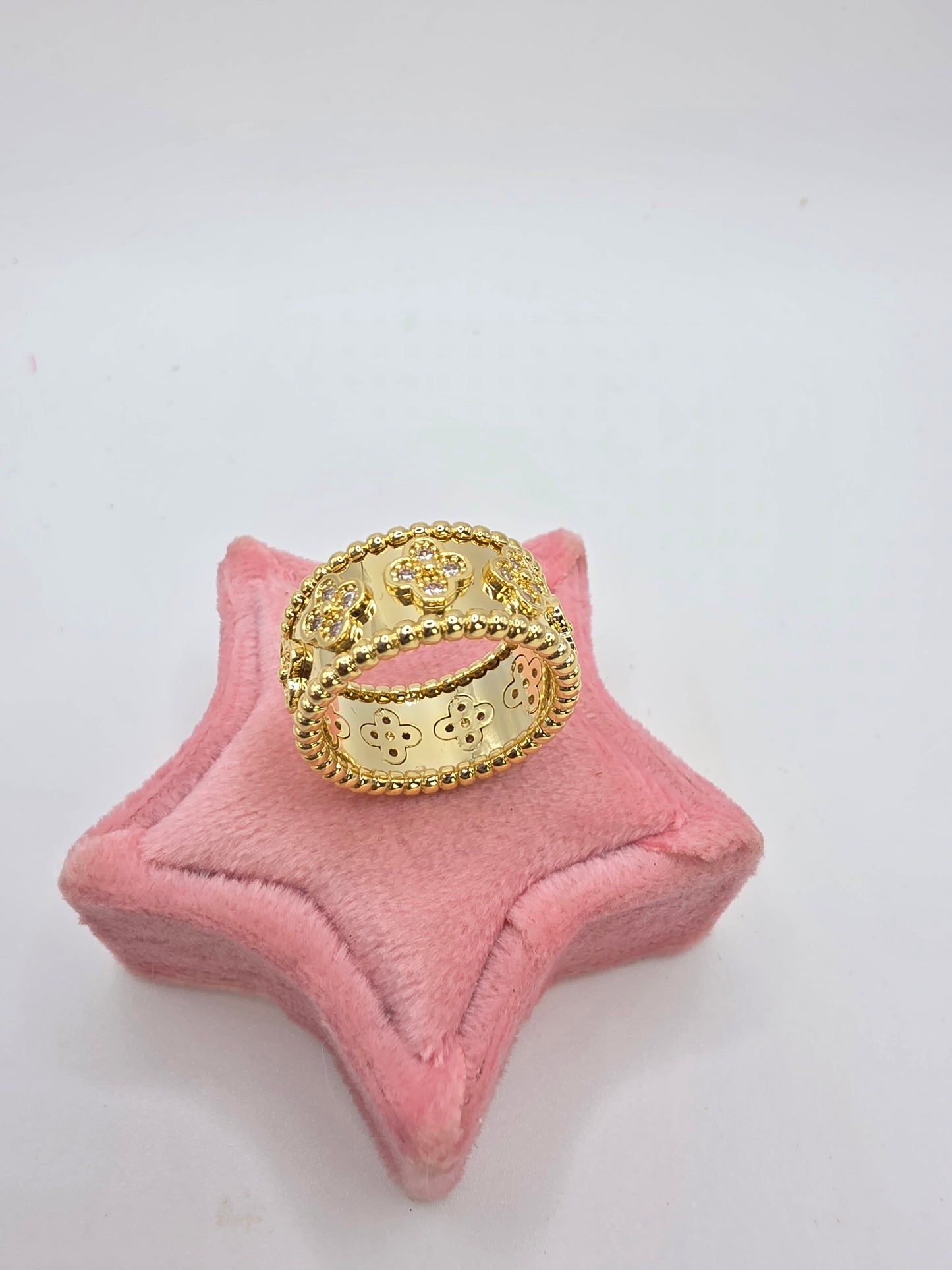 Gold polished treble ring Laminated 14k