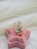 Anillo Chanel en Vidrio Rosa