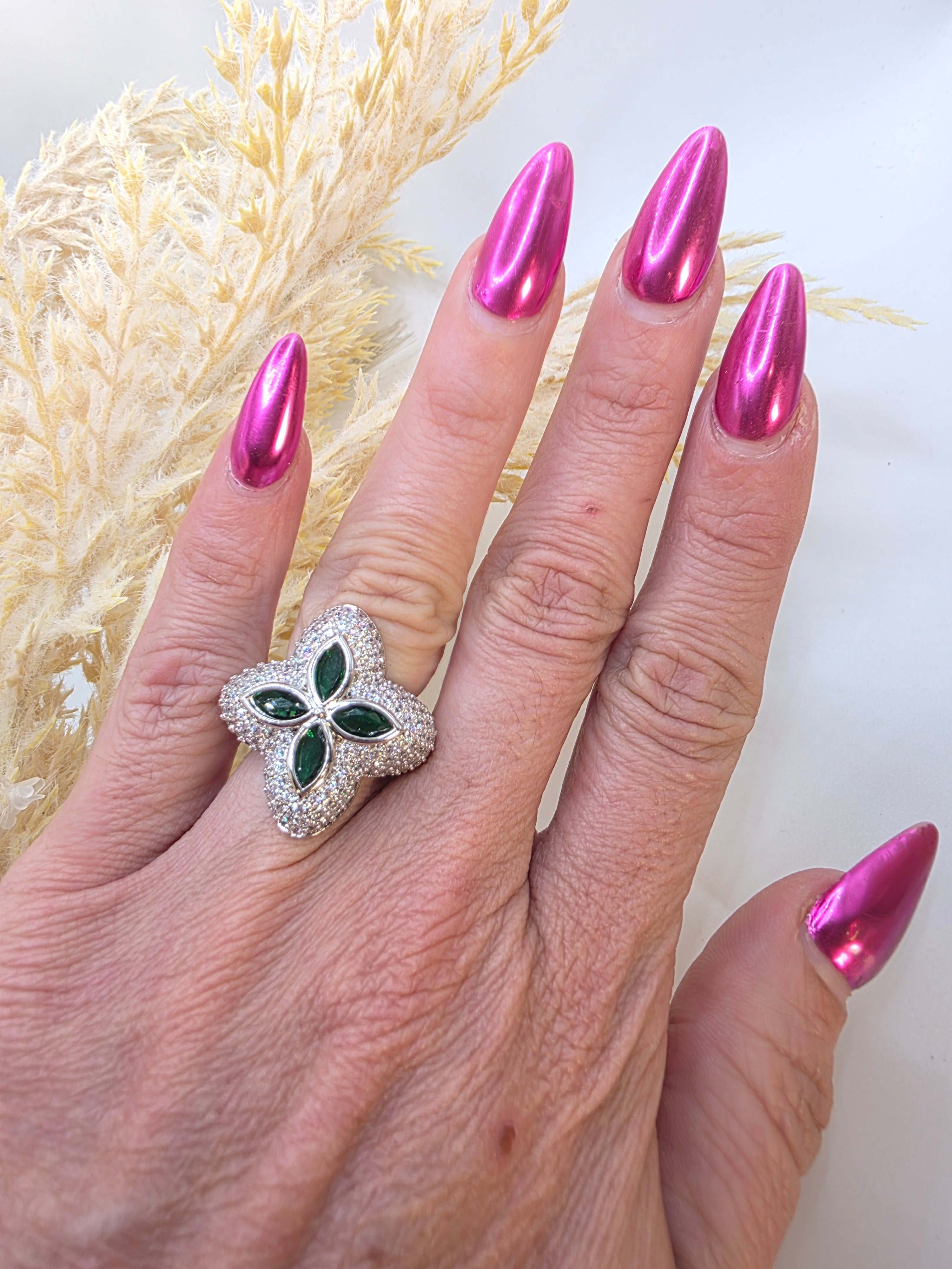 LV Flower Glass Rings