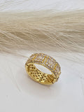 Anillo de Cubos de Hielo de Vidrio 5A Size 7
