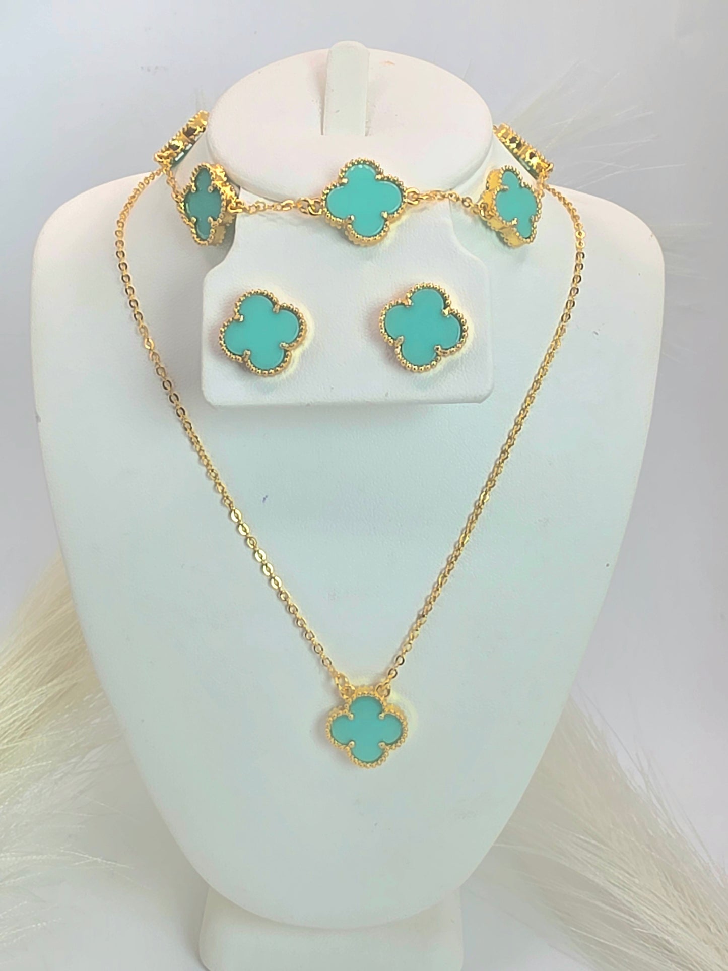 Set Clover Green Aqua