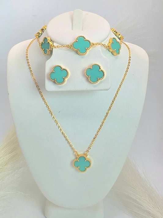Set Clover Green Aqua