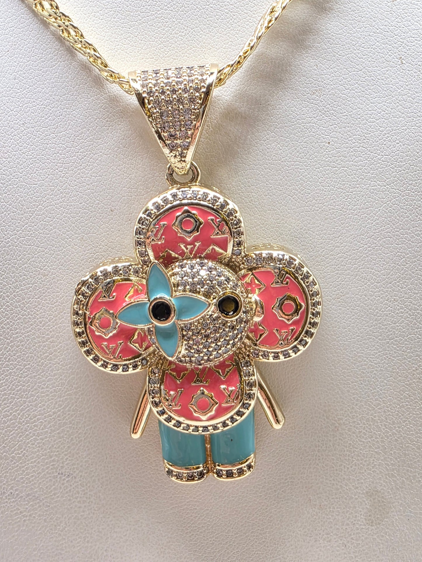 Viviana grande en Vidrio cadena de 18inch