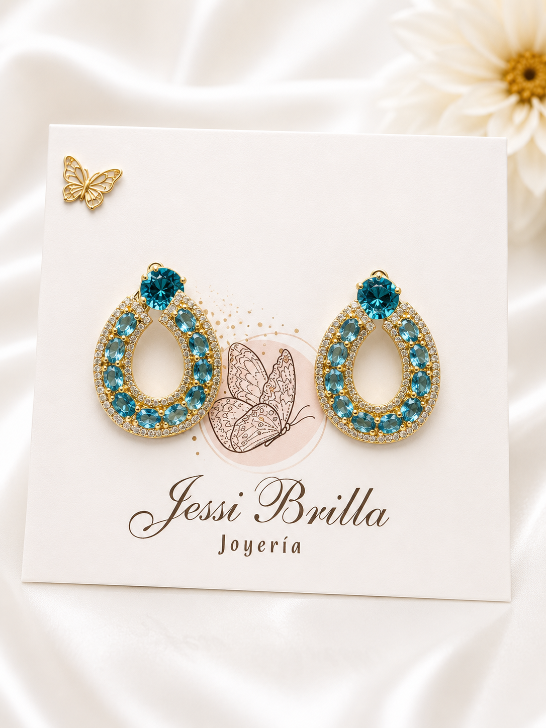 Aretes Suerte de Vidrio Real
