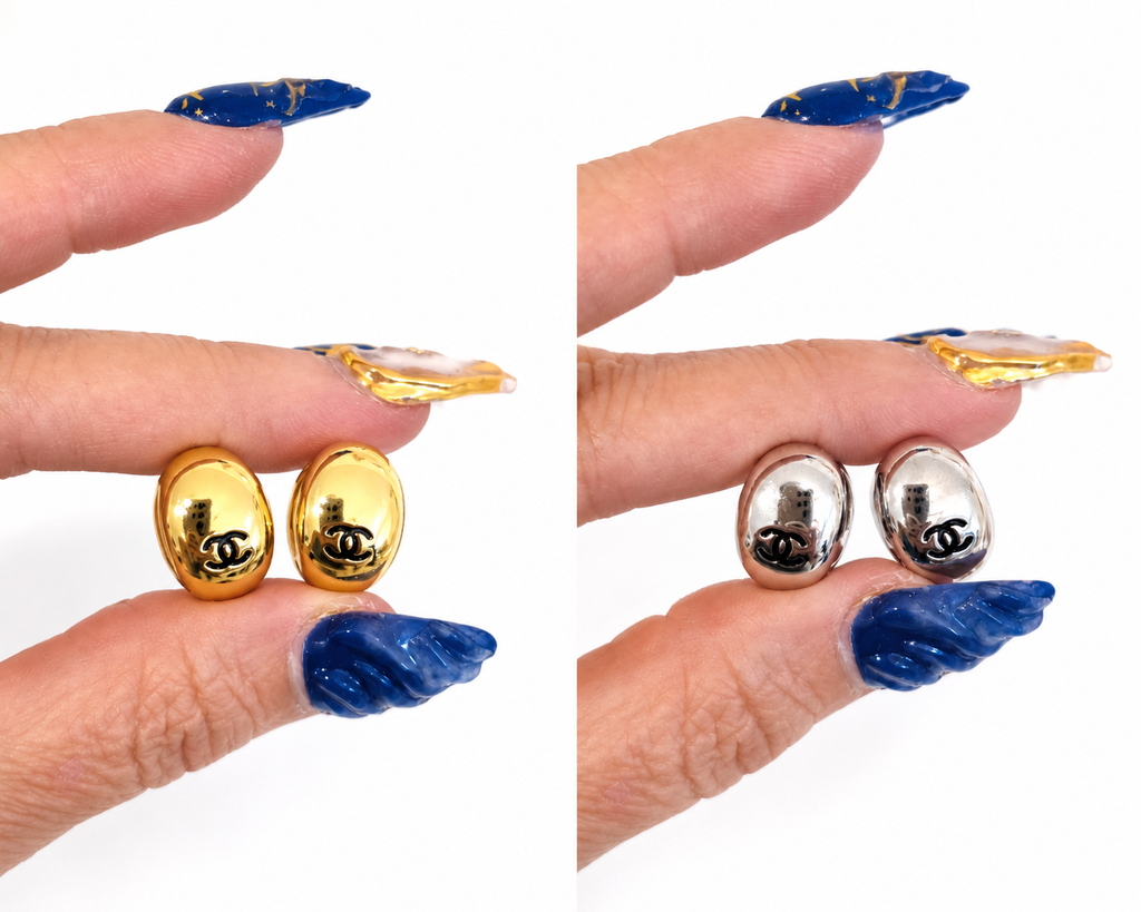Aretes Vitage pegados de diseñador - Silver & Gold