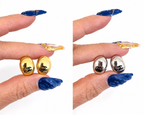 Aretes Vitage pegados de diseñador - Silver & Gold