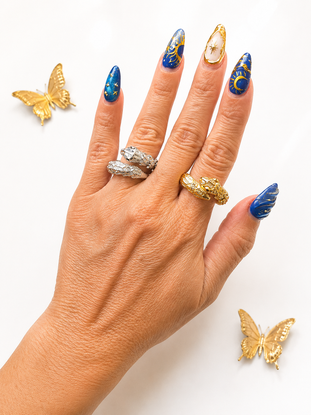 Anillo Serpientes  Inspirados -Size 7 se adata a 8inch