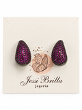 ARETES DE GOTAS MORADAS CRISTAL 5A