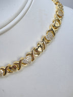 16-inch Heart Shaped Glass Choker with extension