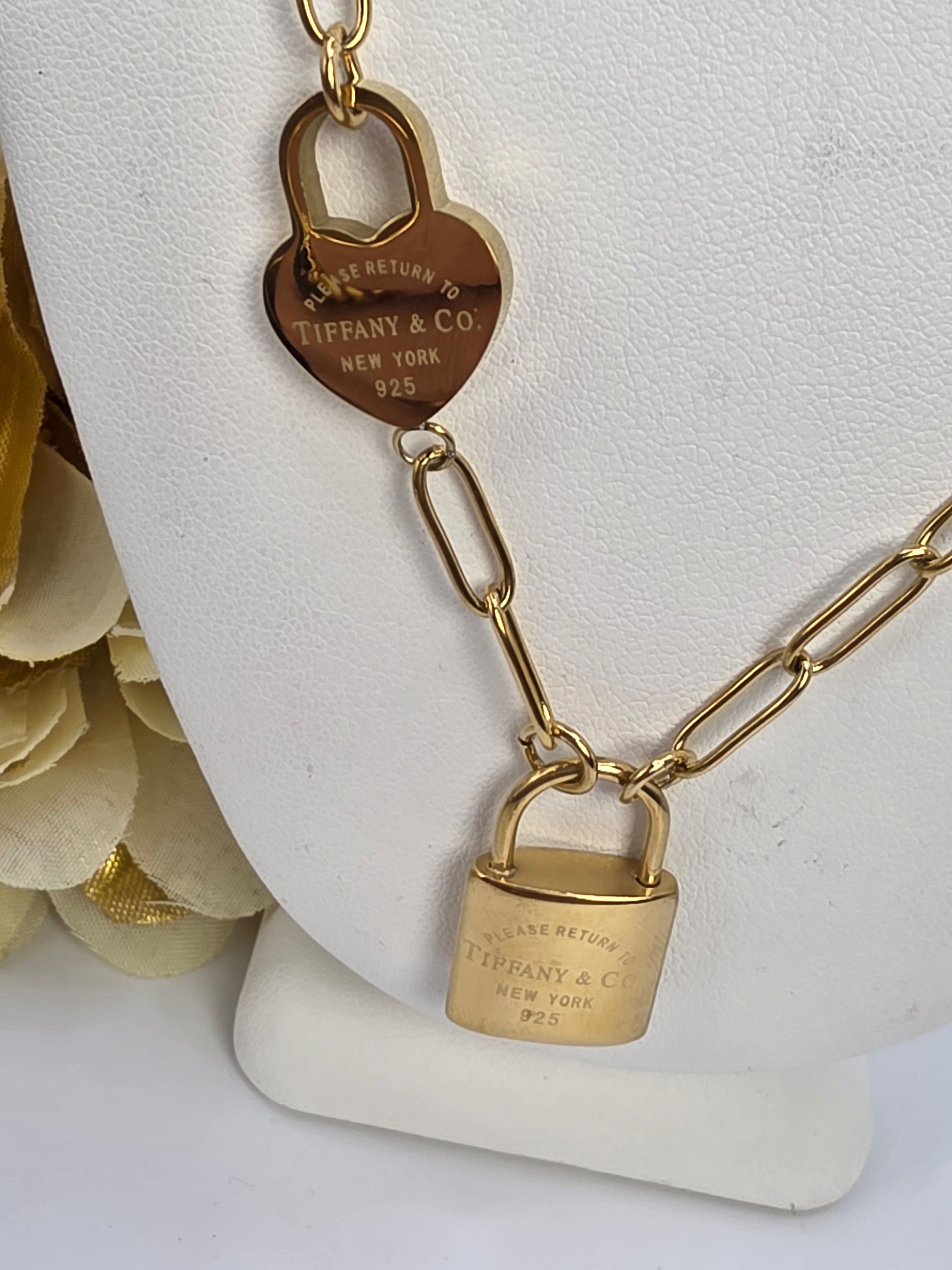 18K gold-plated stainless steel set for daily wear, 18-inch size