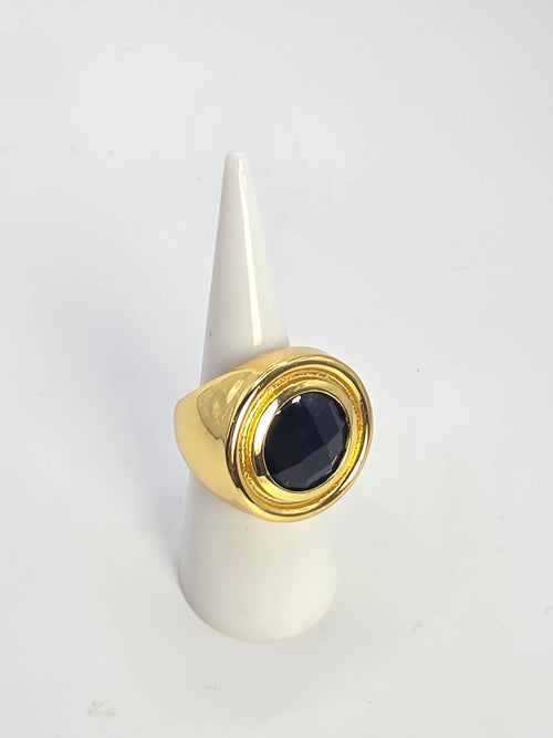 Dark Crystal Ball Ring