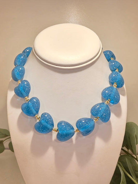 Gargantilla corones azul cielo de 16inch con extensión