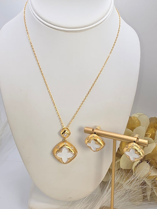 Set de Trebol Blanco