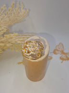 GG Polished Glass Ring, adjustable 7 and 8 inches