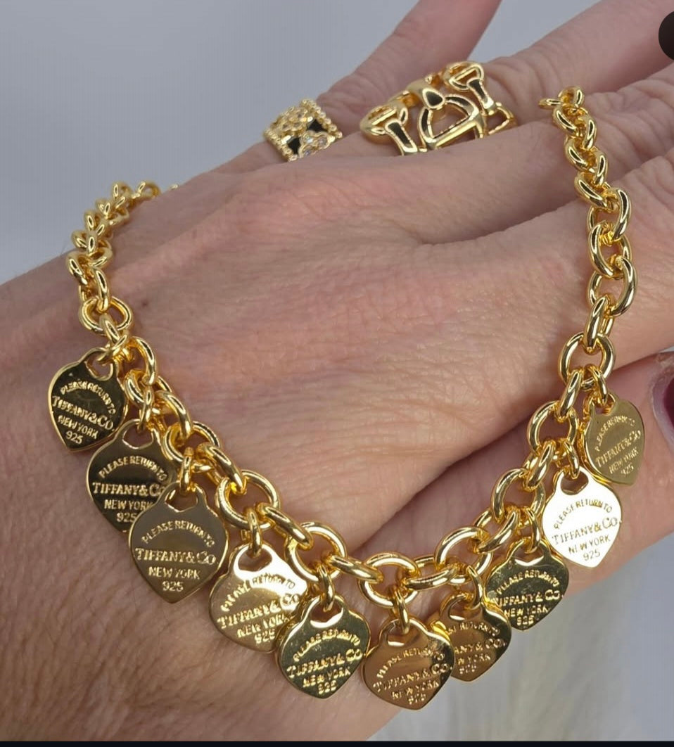 High Quality Tiffany Chain 18inch Extension 14K Gold Plated