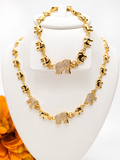 Gargantilla de Elefantes-Size 18inch/7inch