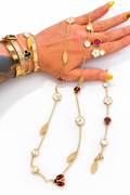 Set de Surte Van  Cadena larga de 32cm- Pulsera - Anillo  ajustable