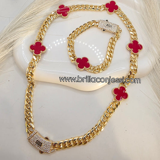 Set de Trebol Rojo 18inch/7inch