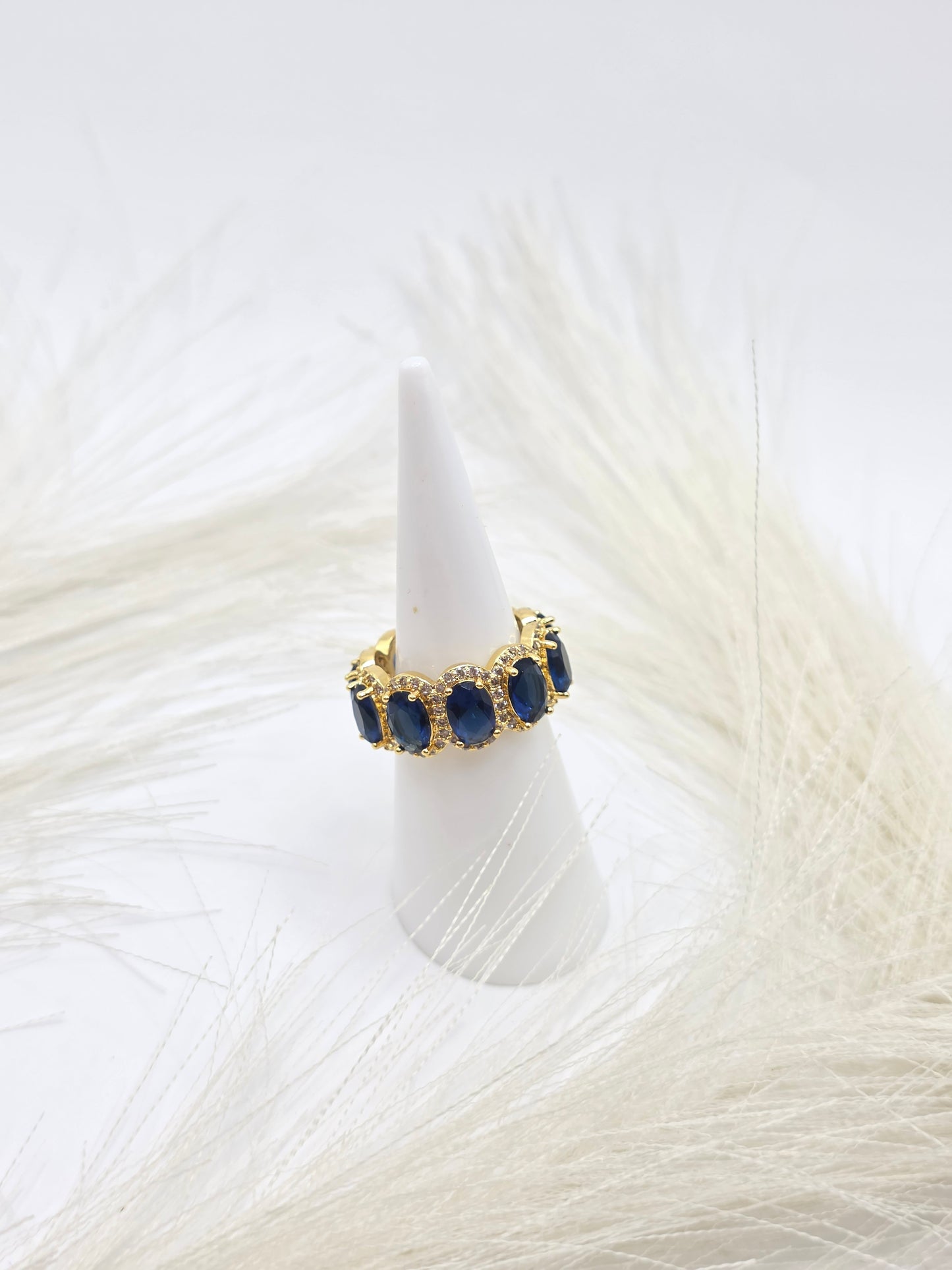 Anillo princesa Azul Vidrio 5A