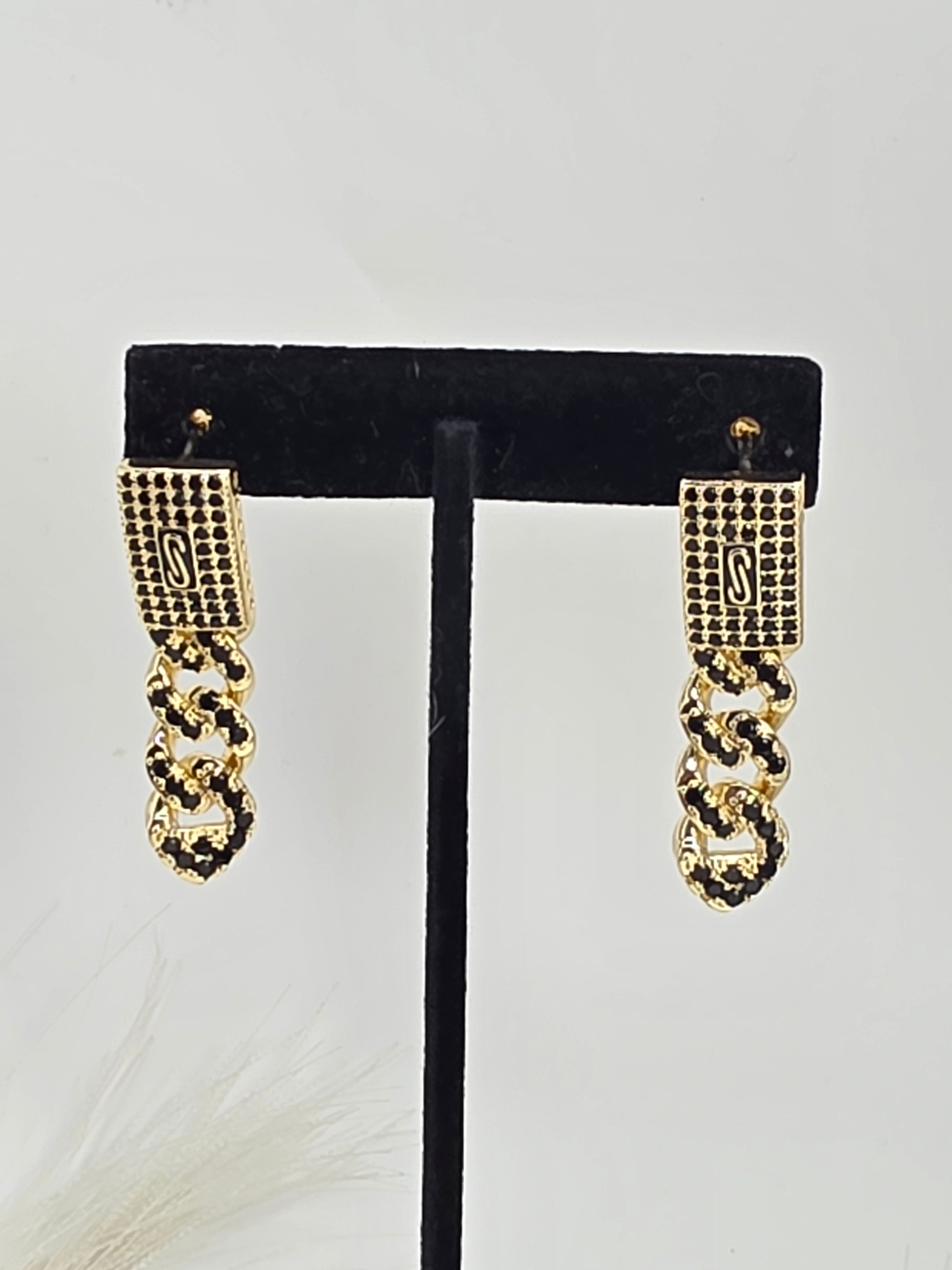 Aretes Mónaco Oscuro