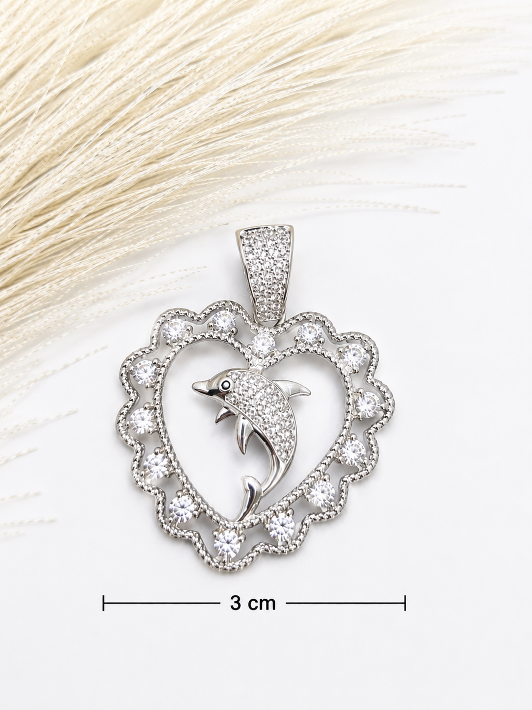 Dije de corazon/ Delfin 3cm