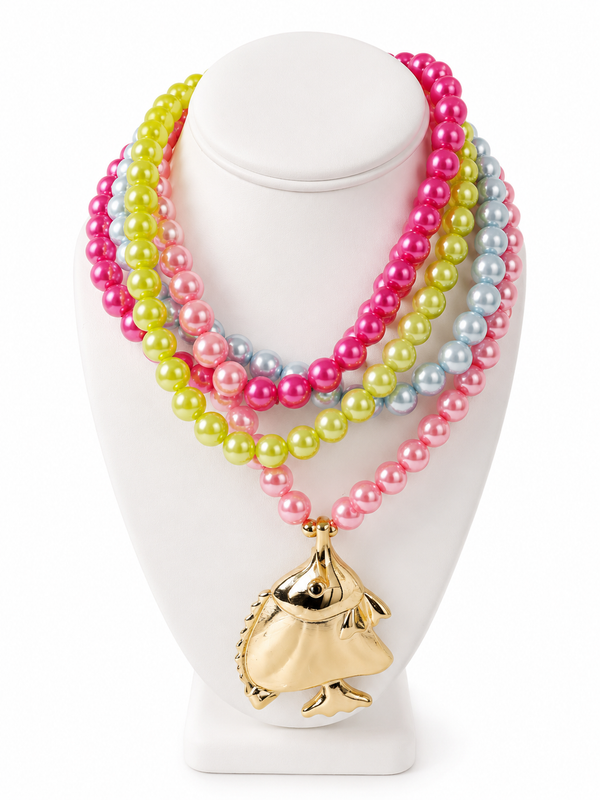 Colores Arcoiris y peces  grande en tu cuello -Size 18inch