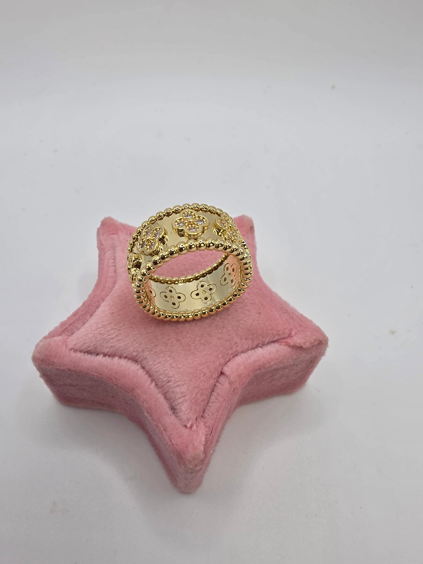 Gold polished treble ring Laminated 14k