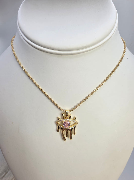 Rose Eye Necklace, Size 16 inches