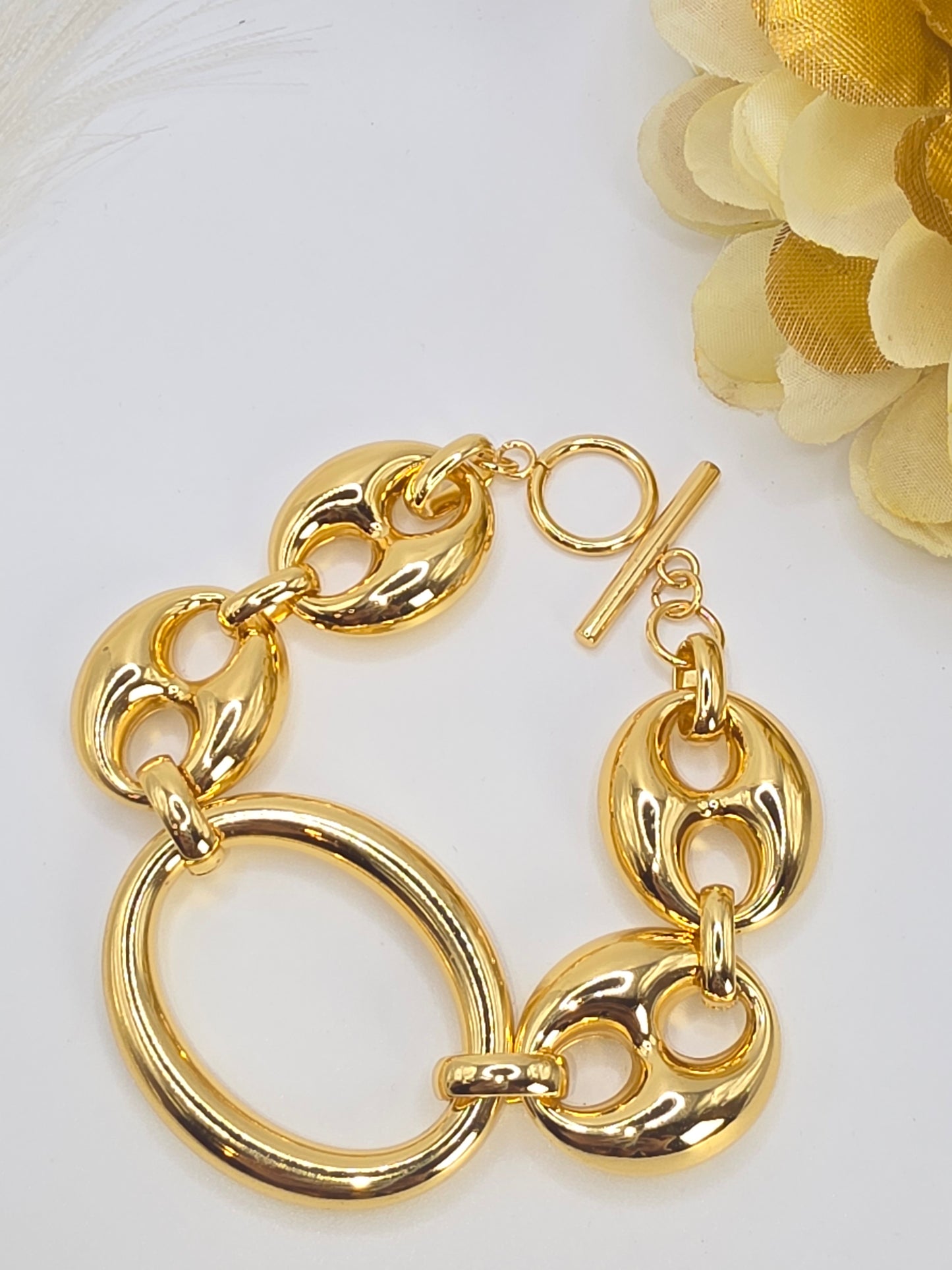 Pulsera exotica con tejido GG 7.5inch