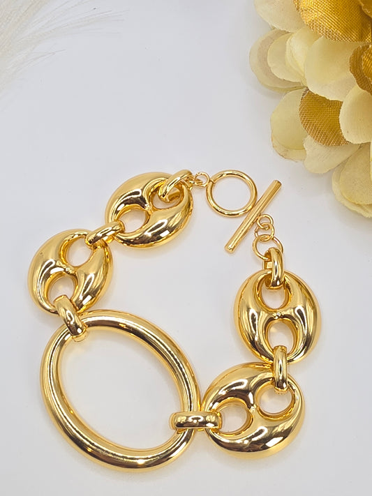 Pulsera exotica con tejido GG 7.5inch