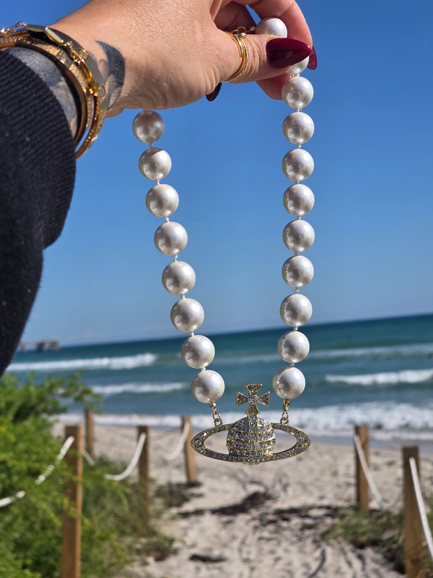 Pearl Bead Choker Size 18inch