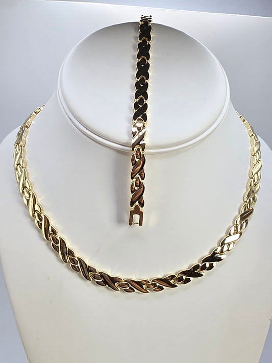 Set de Collar de hojas 18inch /7inch