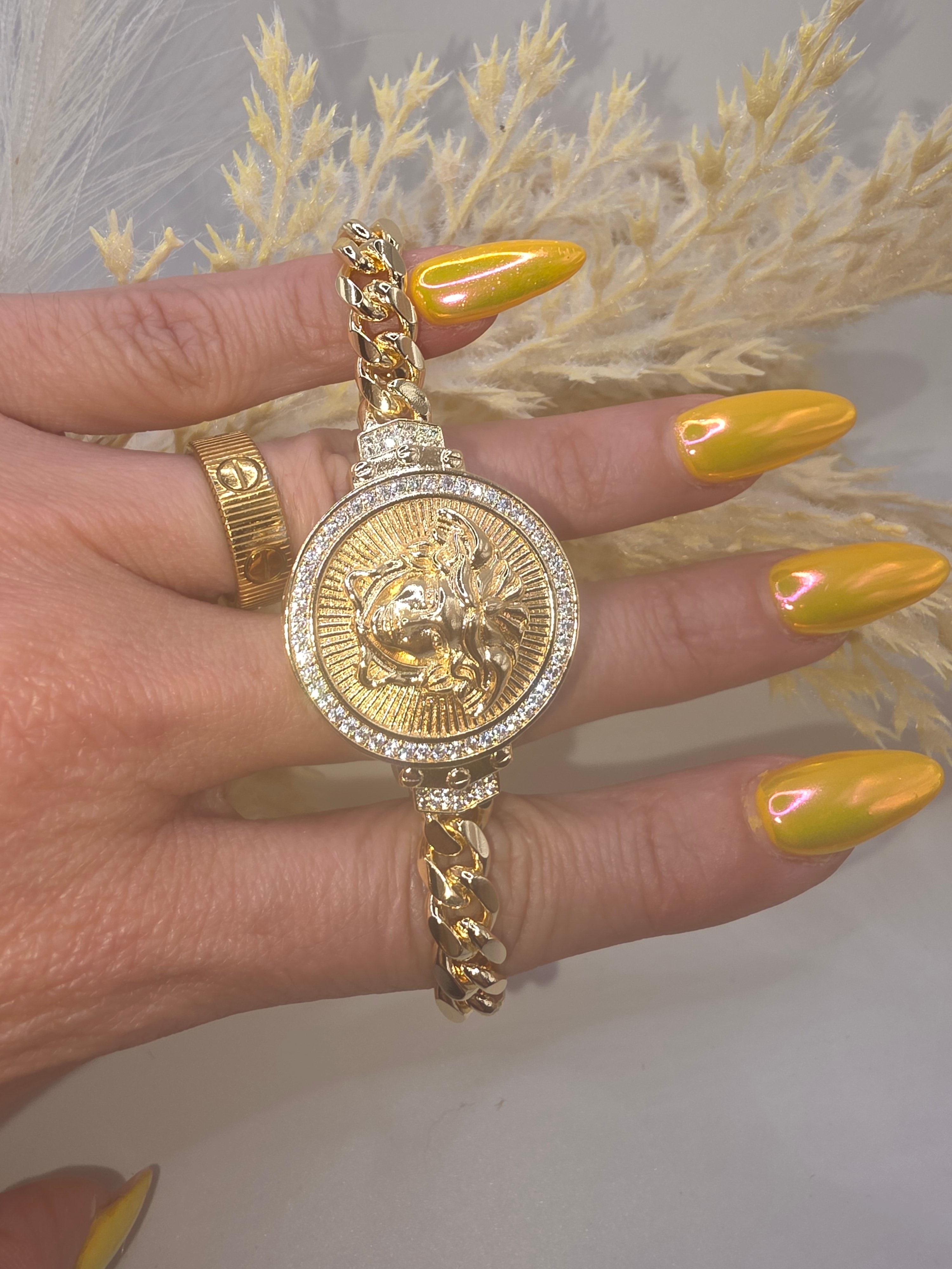 Pulsera tejido y Broche Monaco Meduza Size  7inch