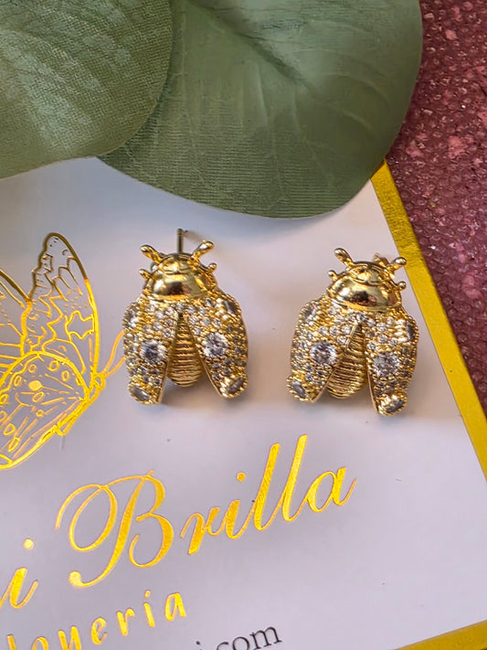 Aretes coquito blanco
