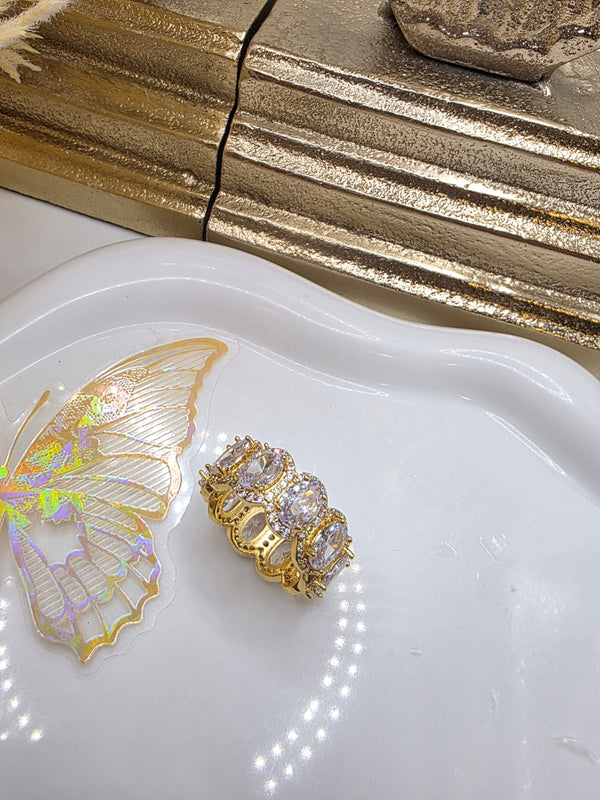 Anillo Princesa Blanco Vidrio Real