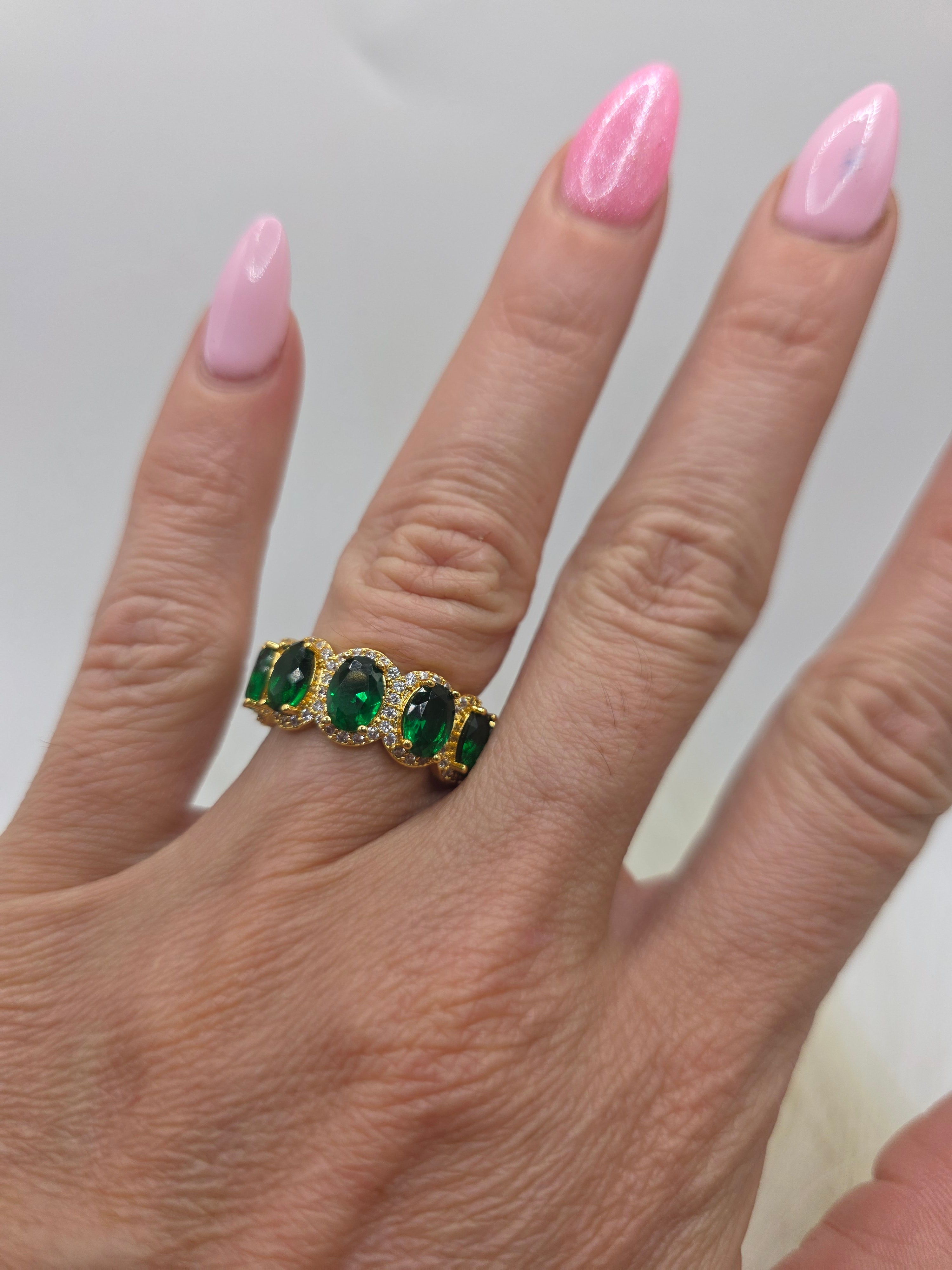 Anillo verde de Vidrio