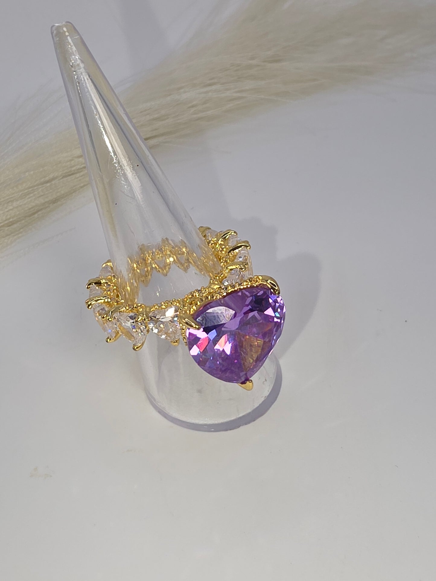 Purple Bling Princess Ring | Real Glass