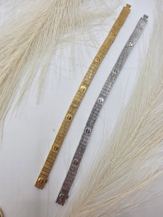 Brazalte Top Quality silver y Oro Size 7