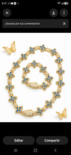 Luce impecable-Set Flores Vidrio Real
