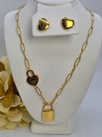 18K gold-plated stainless steel set for daily wear, 18-inch size