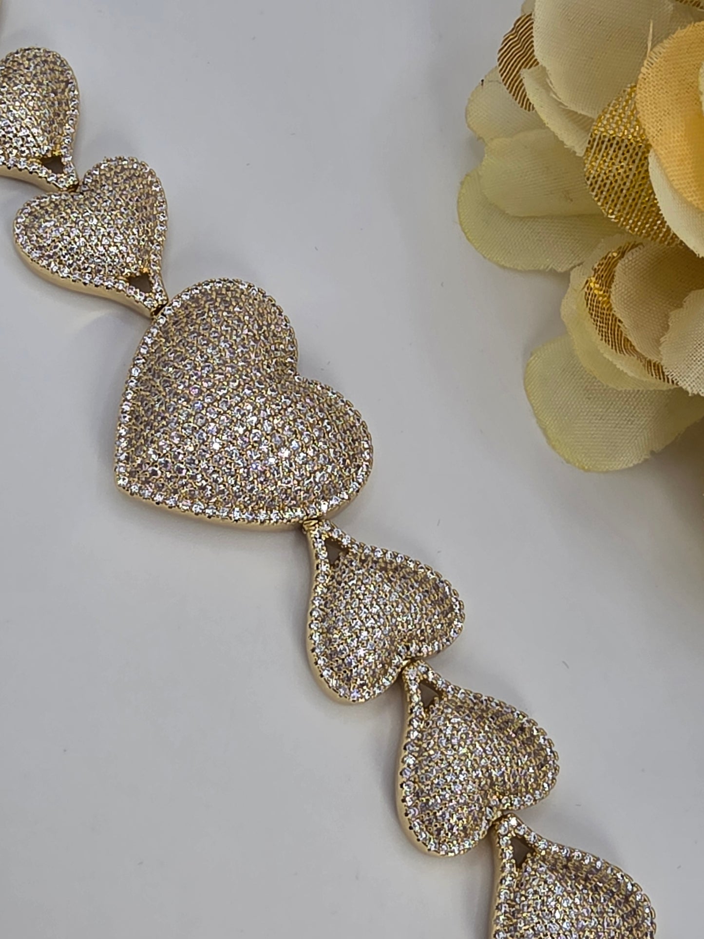 Karol G 7inch Hearts Bracelet with extension