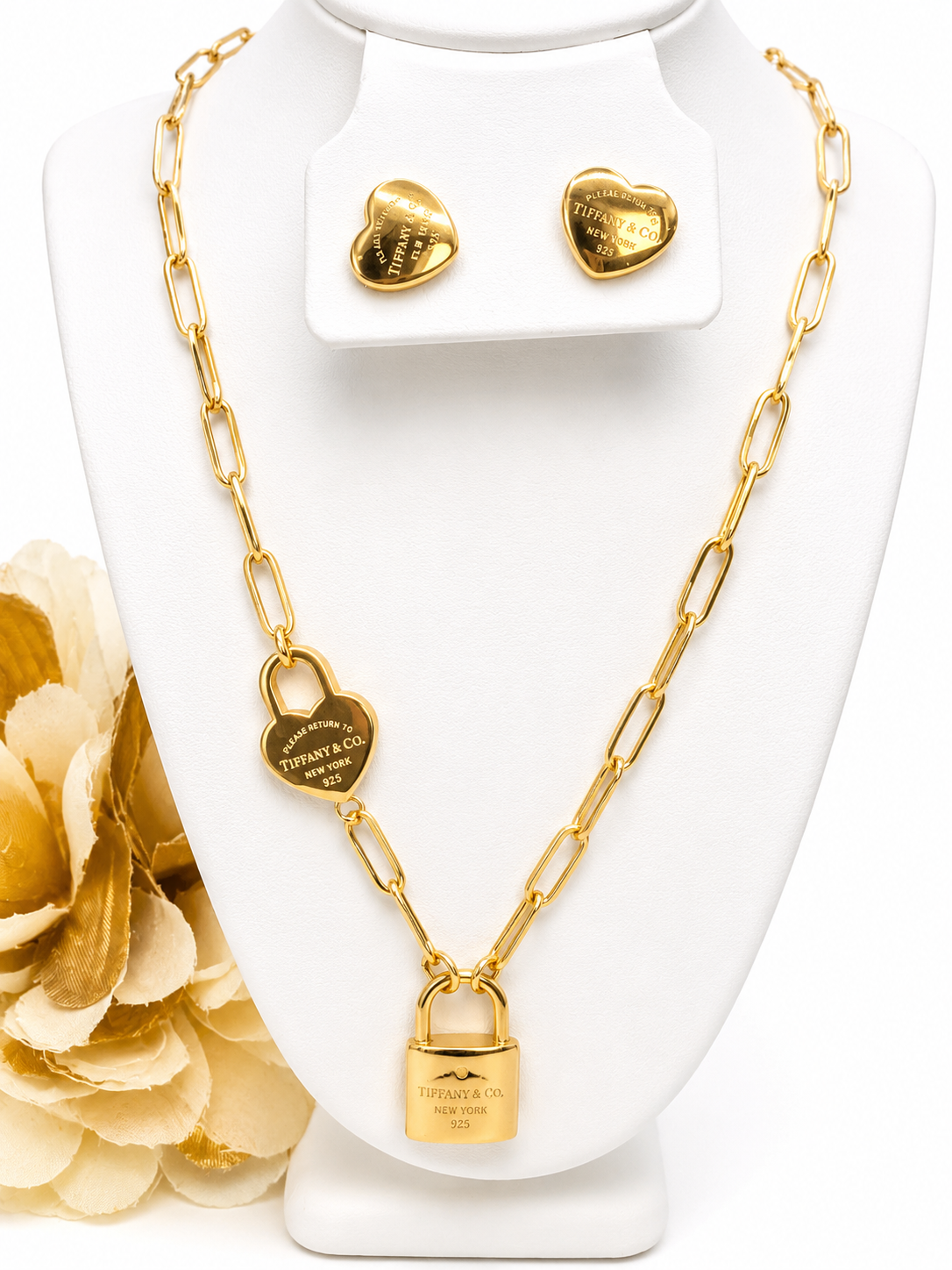 Set Tifiani en acero - Size 18inch