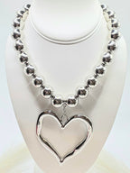 KG Silver Beaded Necklace with extension