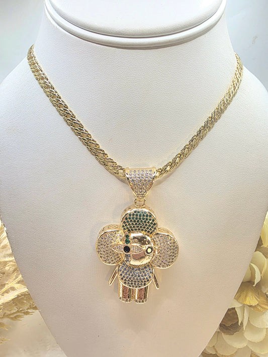 Cadena española  de 18inch con dije de Viviana Grande