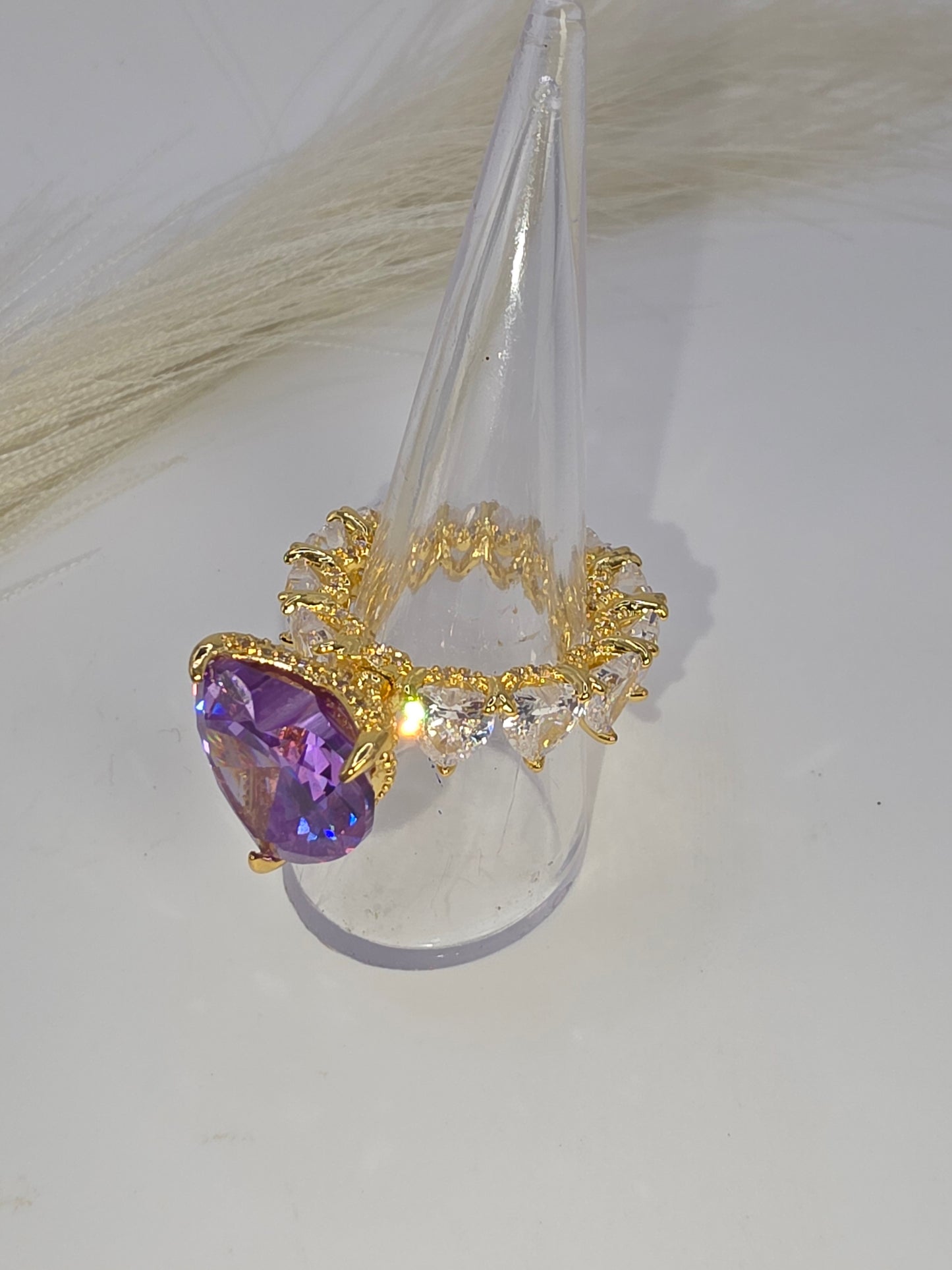 Purple Bling Princess Ring | Real Glass